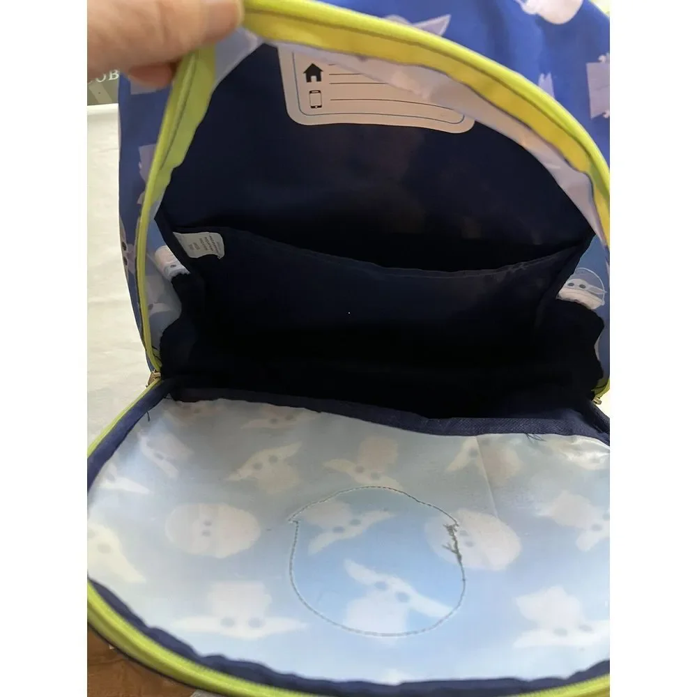 Kids School‎ Backpack, Star Wars Mandalorian Grogu Baby Yoda Blue The Child